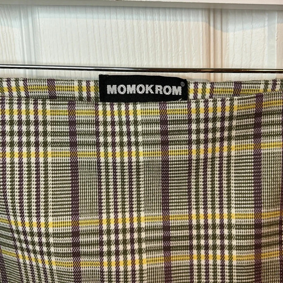 Momokrom plaid windowpane mini skirt uk 8 - Picture 3 of 4